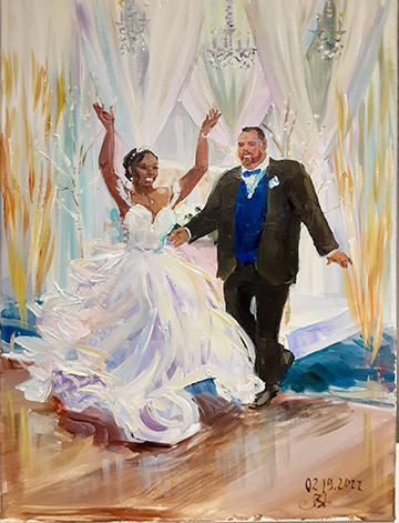 Wedding painting at Crown Plaza, Woburn,MA