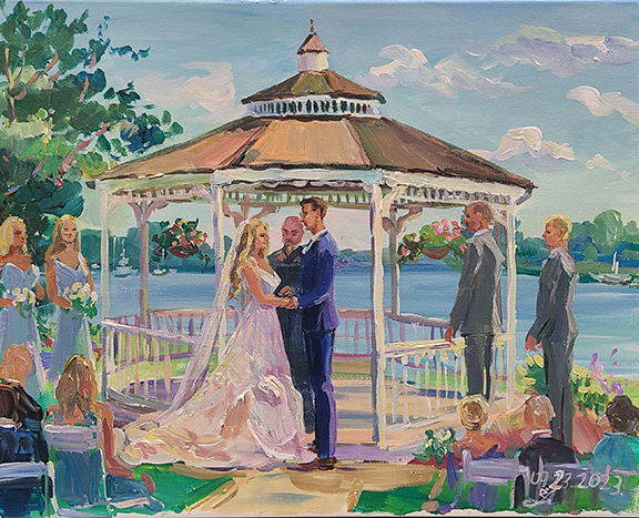 Wedding painting ceremony . Danversport.