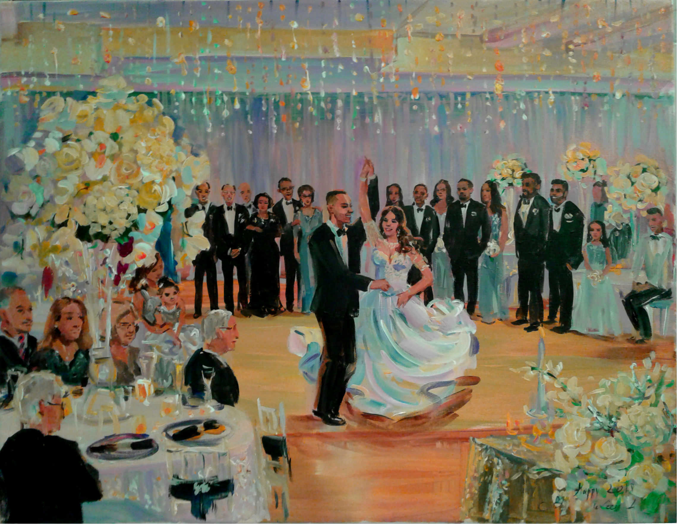 New Year wedding painting at The Atlantic Resort ,Middletown, RI