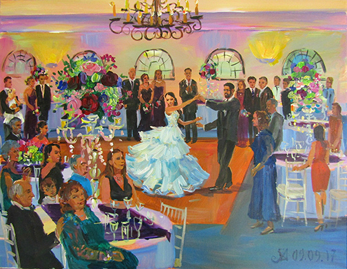 Wedding painting at Sea View, Dennisport, Ma